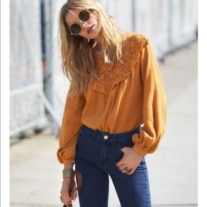 Sezane Maggy Crochet Blouse